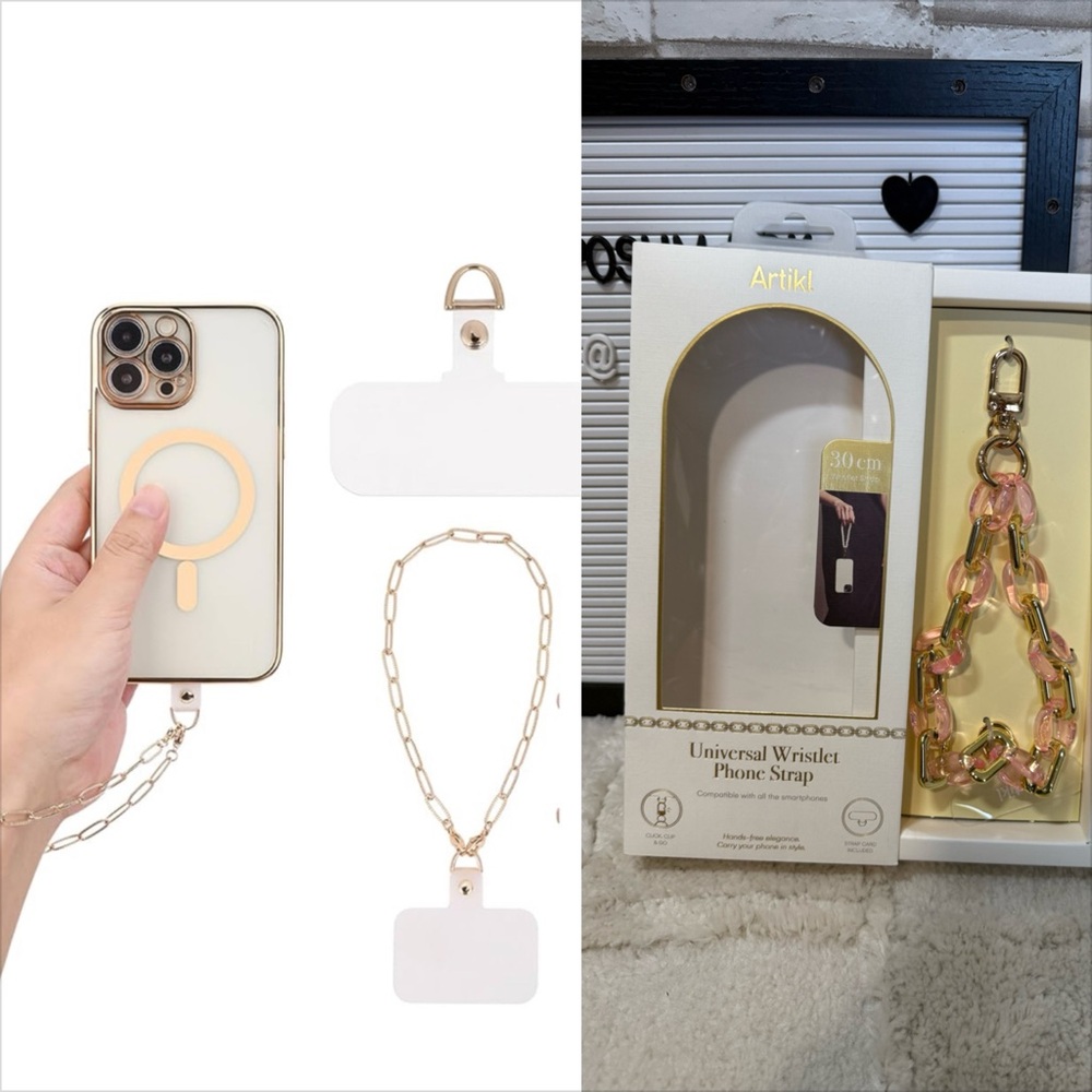 ARTIKL Gold & Pink Phone Wristlet Strap for Cell Phones